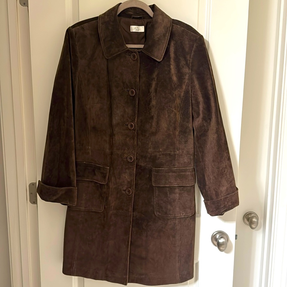 ATL studio Brown, suede leather coat